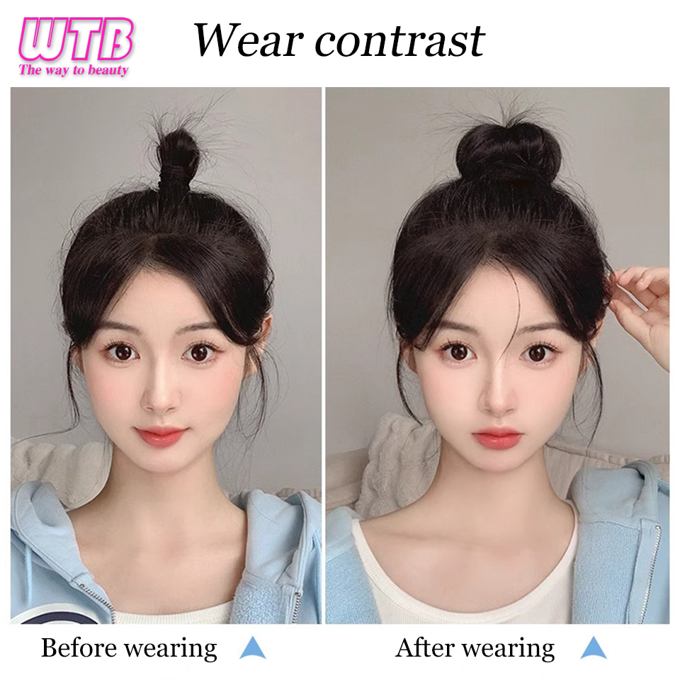 Peruca sintética do anel do cabelo da bola do enrolamento, Bun De Cabelo Bud, Fofo Natural, Volume Low Tie, Cor do destaque