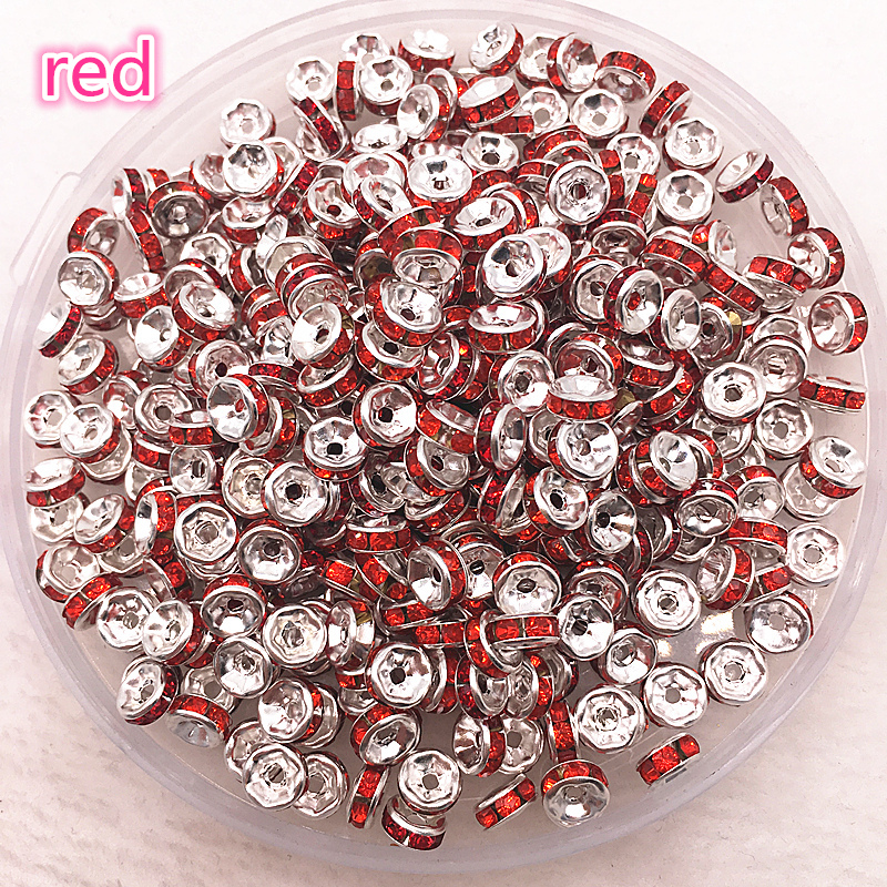 50 Uds. De cuentas espaciadoras sueltas redondas de cristal checo Crystai de 6mm para fabricación de joyería, collar de pulsera DIY