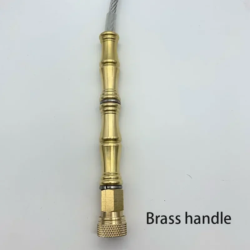 1pc Custom Outdoor Portable Wire Whip Waist-wrapped Self-defense Quick Insertion Tactical Whip Vehicle-mounted