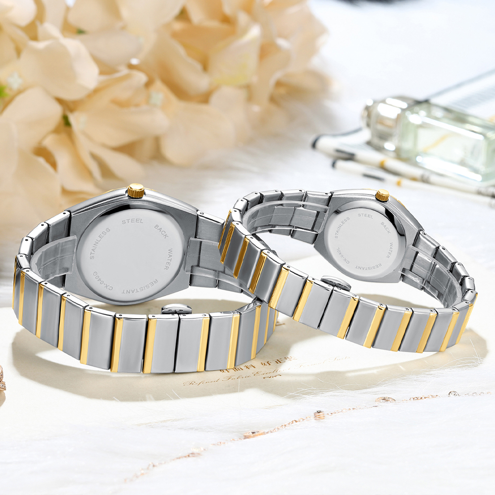 CHENXI-Relógio de pulso quartzo impermeável masculino, relógio de aço luminoso, moda de luxo, adequado para casais, amantes