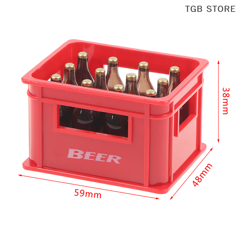 ドールハウスミニビールドリンク、バーボックス、キッチンデコレーション玩具、1:12