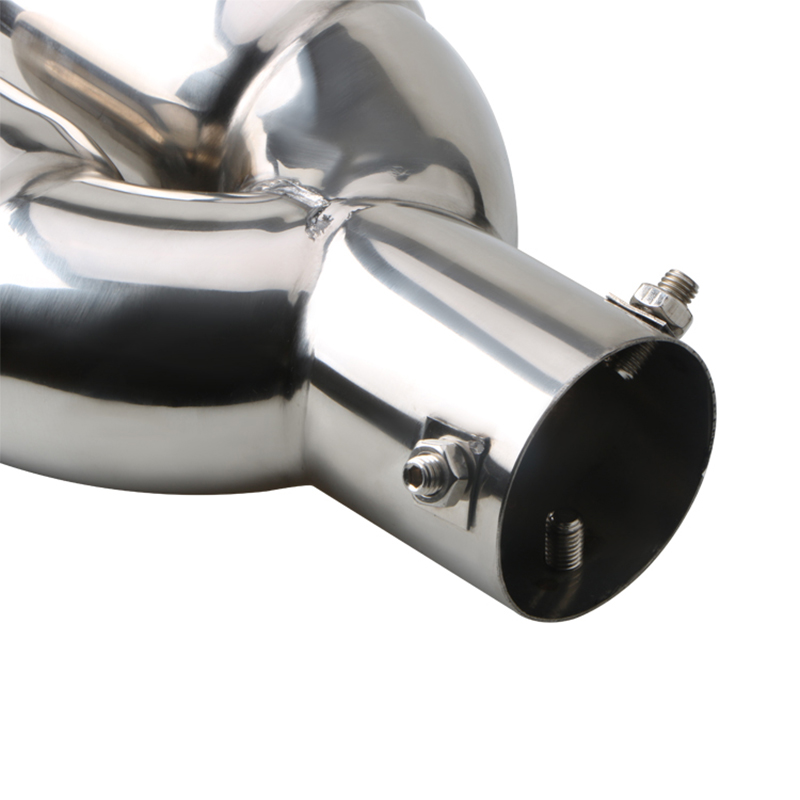 Car Exhaust Pipe Universal Double Outlet Car Muffler Tip Stainless Steel Chrome Silver Rear Muffler Tip Tail Throat