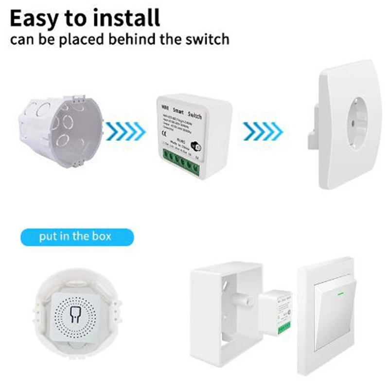 Interruptor wi-fi inteligente, módulo de interruptores de luz para casa inteligente, controle bidirecional, aplicativo cozylife, funciona com alexa, google home, alice smartthings