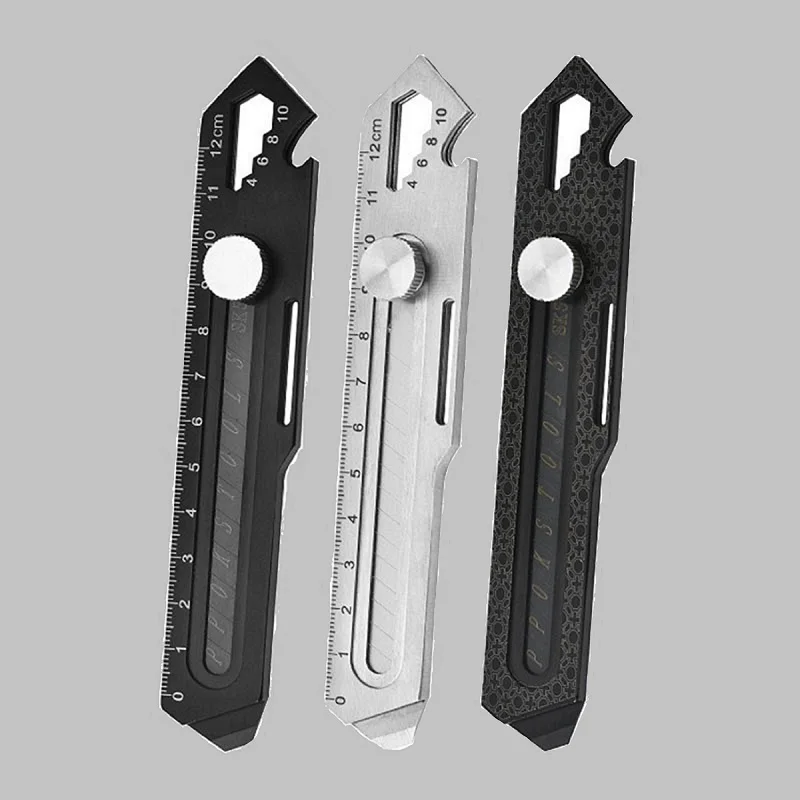 Couteau multi-usages 10 en 1, couteaux de papeterie d'art utilitaire exquis 3CR13, boîte à outils tout en acier permettant d'économiser du travail, coupe-papier artisanat