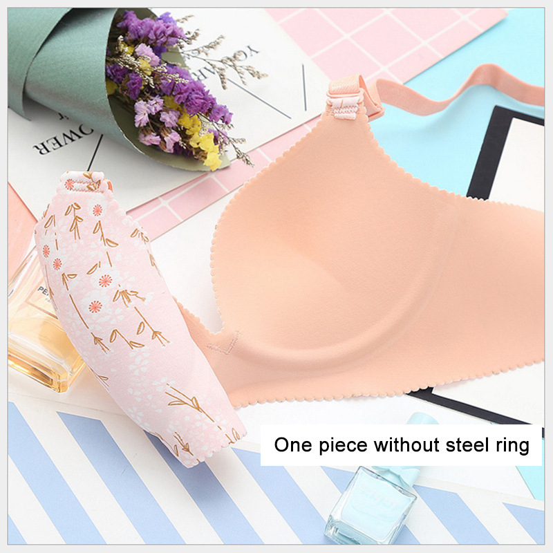 Reggiseno senza cuciture con stampa floreale da donna Lingerie sexy Reggiseni push up floreali Intimo intero