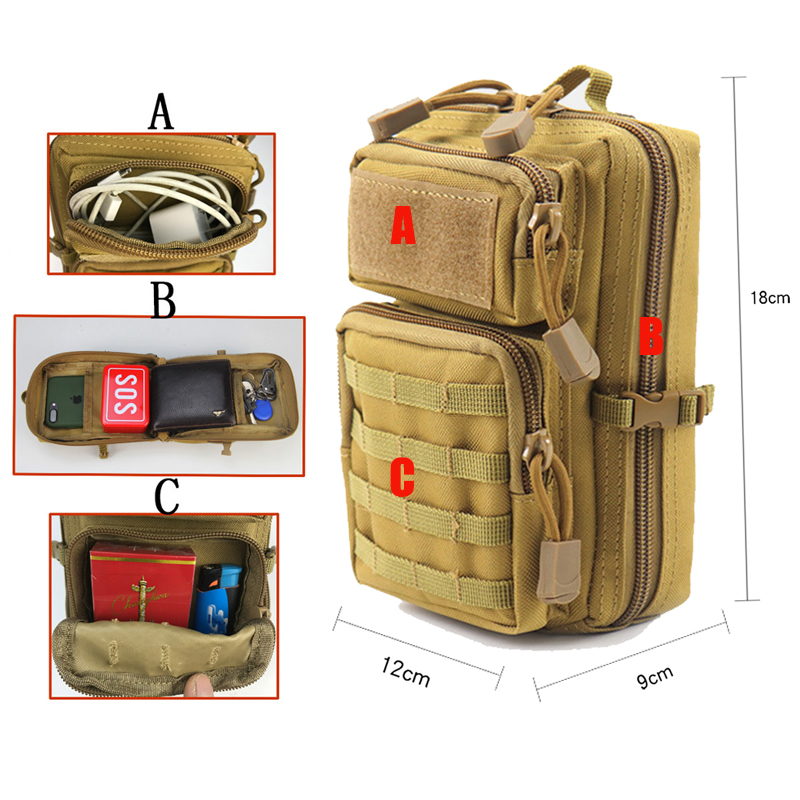 Multifunktions Taktische Tasche Molle Hüfte Taille Tasche Geldbörse Telefon Halter Taschen Camping Wandern Jagd Fanny Pack