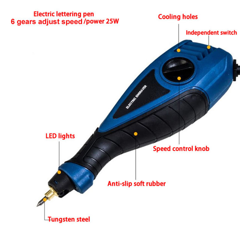 25 W Gravurstift, elektrisches Graveurwerkzeug für Holz, Metall, Edelstahl, Glas, Kunststoff, Ätzstift