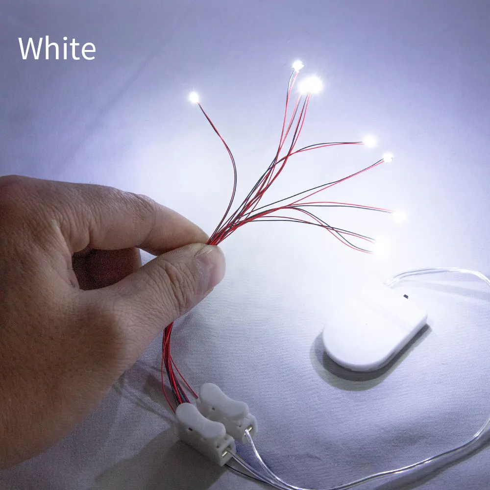 0805 10 Chip Led Smd Có Dây Với 3V Nút Box Sở Thích Bộ Mô Hình Cho Mô Hình Đồ Chơi Đèn tự Làm Mô Hình
