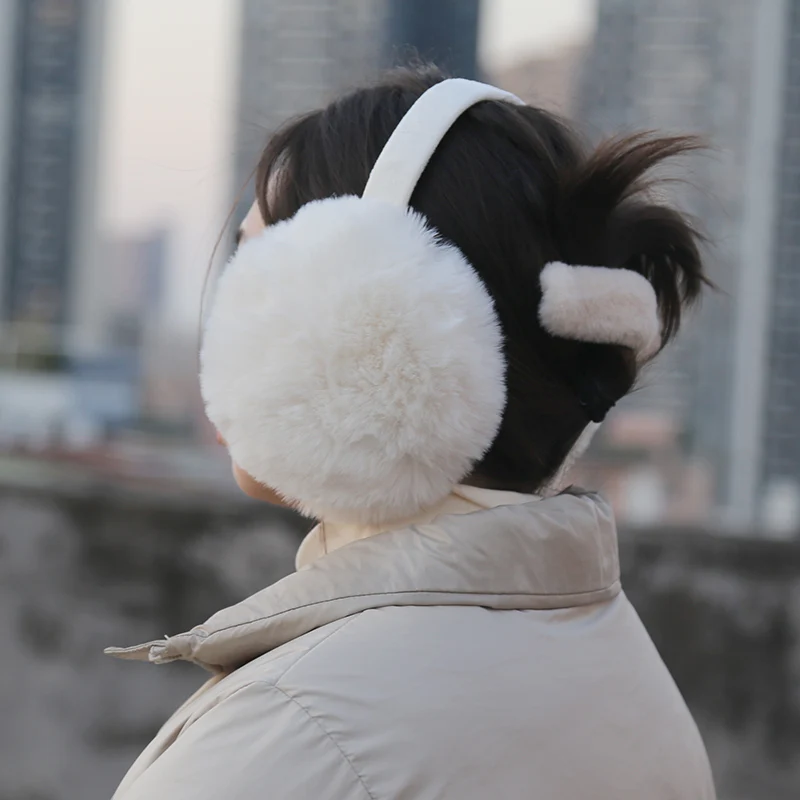 Nuevo Otoño Invierno orejeras suaves mujeres hombres oreja mantener caliente felpa Color sólido ajustable plegable protección para los oídos orejeras