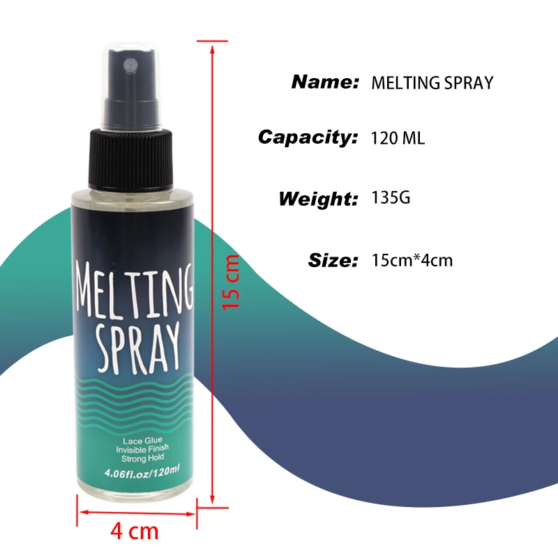 Nunify Colla liquida per pizzo 120 ml Spray di fusione per installare parrucche Parrucchino Chiusura in pizzo Colla adesiva impermeabile Spray Colla trasparente per parrucca