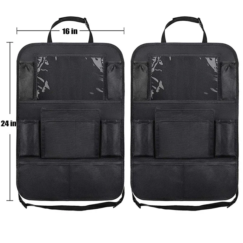 Carro Traseiro Organizador com Touch Screen Tablet Titular, Auto Armazenamento Bolsos Capa, Carro Assento Voltar Protetores para Viagem, Crianças Viajar