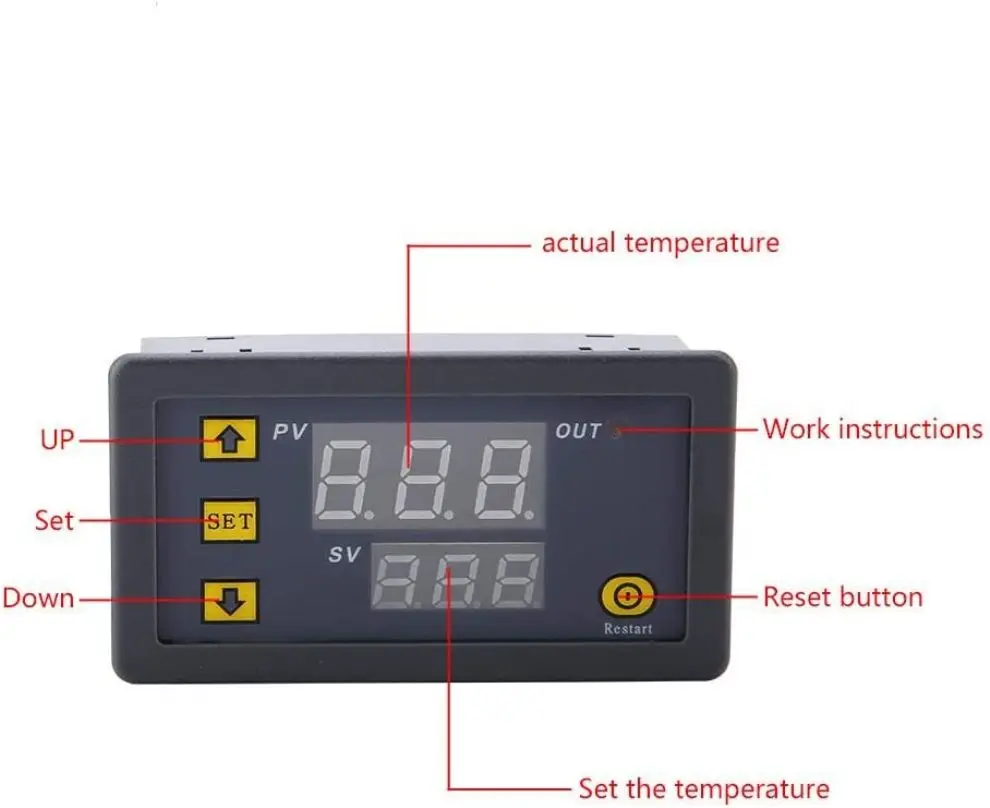 W3230 12V 24V 220V digital temperature controller thermostat regulator heating cooling control thermostat with sensor thermostat