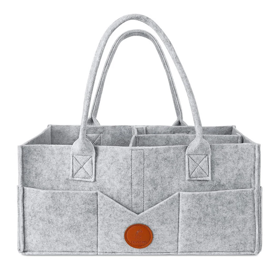 Saco de armazenamento de fraldas de feltro infantil bebê brinquedos diversos fraldas grande capacidade saco de fraldas de feltro