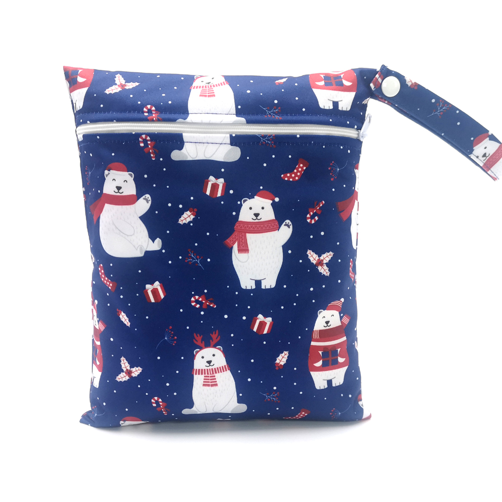 23 รูปแบบใหม่ขนาด: 20*25 ซม.Wetbags ล้างทําความสะอาดได้ผ้าอ้อมผ้า Nappies กระเป๋ากันน้ํากีฬาพกพากระเป๋า