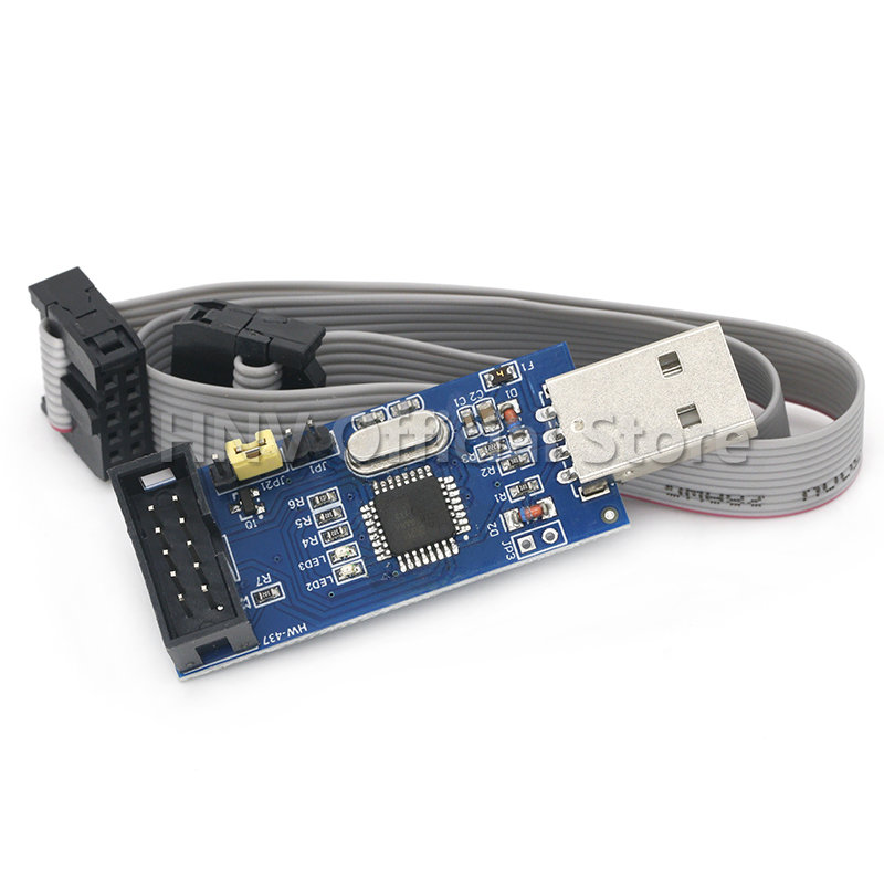 USB-программатор USBASP USBISP AVR, USB-программатор ATMEGA8 ATMEGA128 ATtiny/CAN/PWM 10-контактный проводной модуль «сделай сам» + 10-контактная 6-контактная плата адаптера, 1 компл.
