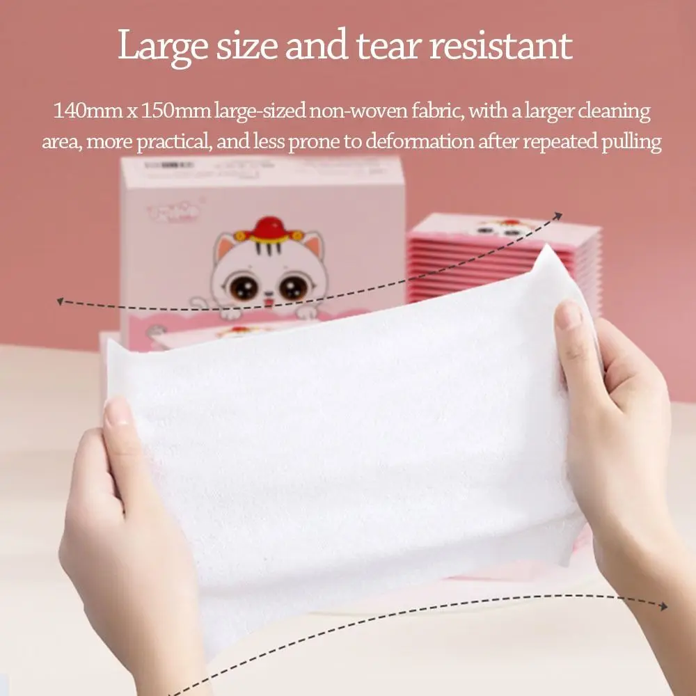 50 pçs toalhetes molhados do bebê moda desinfecção limpeza das mãos papel úmido tecido não tecido tecido portátil saco de limpeza molhada