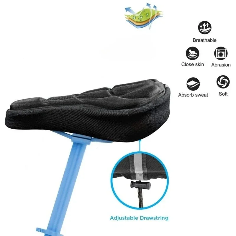 1PC 소프트 3D 패딩 자전거 안장 커버 편안한 스폰지 폼 쿠션 MTB 사이클링 시트 패드 자전거 액세서리