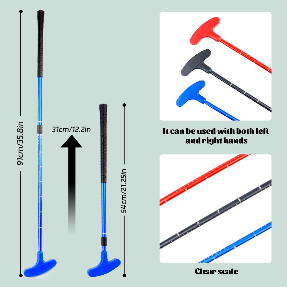 Telescopic Telescopic Golf Putter Double-Sided Non-slip Golf Junior Putter Comfortable Touch Wear Resistant Golf Lover