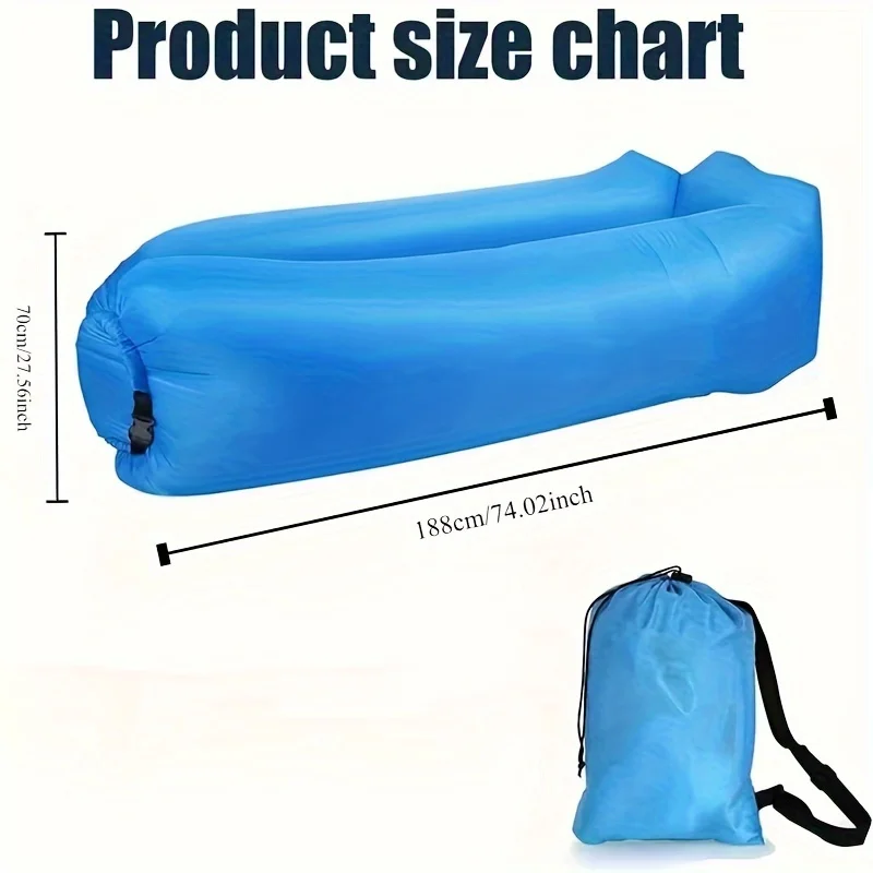Sofá inflable para acampar al aire libre, silla de aire, saco de dormir plegable portátil, resistente al agua, sillas Picnics, Accesorios de playa