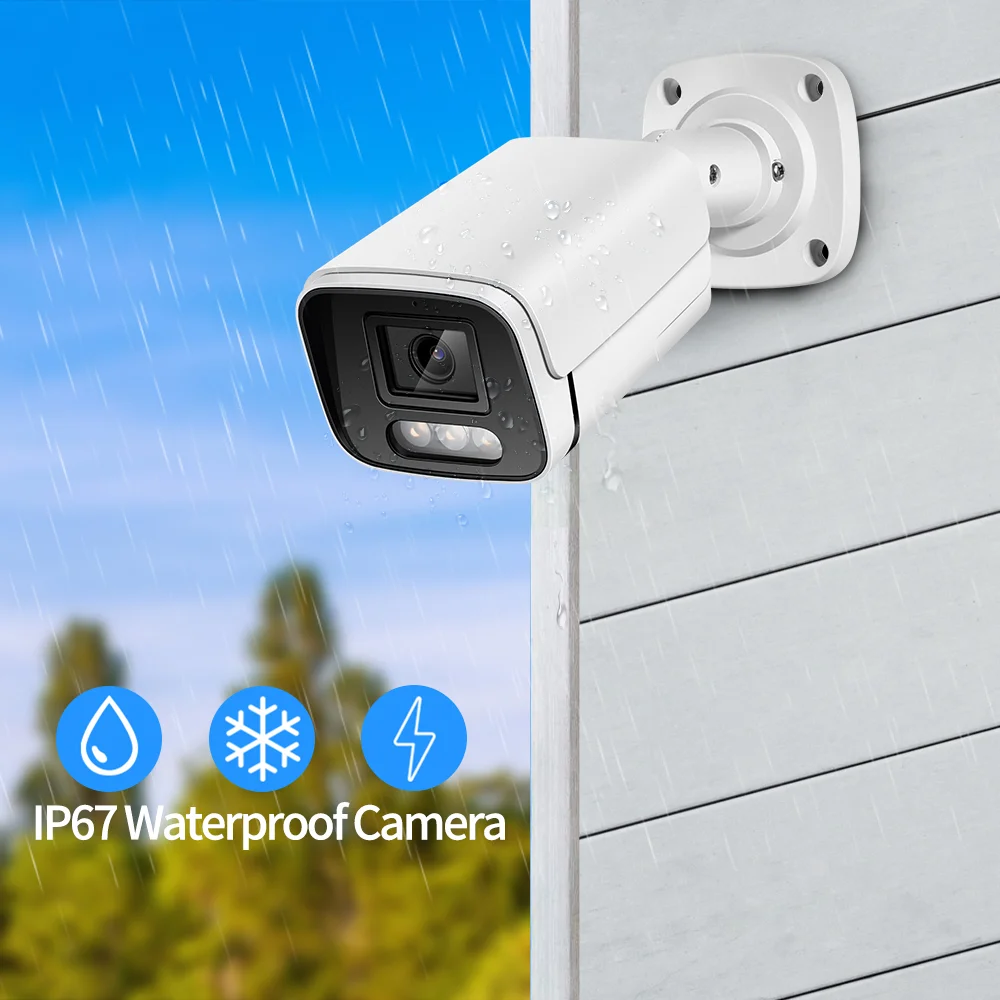 Sistema de cámaras de seguridad 4K para el hogar, conjunto de videovigilancia con micrófono de Audio de 8MP, CCTV, POE, NVR, IA, Color, nocturna, para exteriores, nuevo