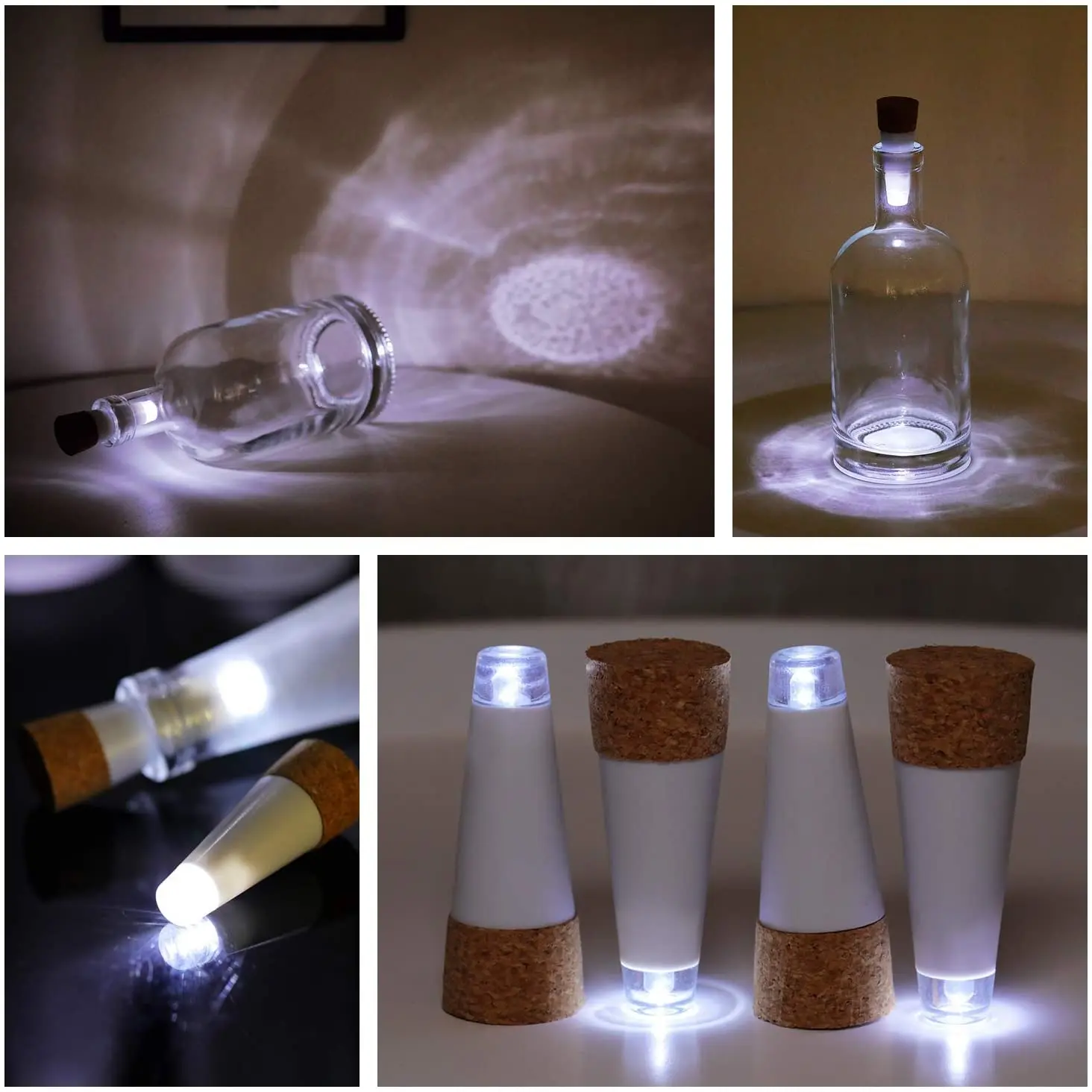 Mini Bottle Lights Cork Shaped Craft Light USB Powered Cork Lights Wine Bottles Party Decor Christmas Wedding Rechargeable Lamp