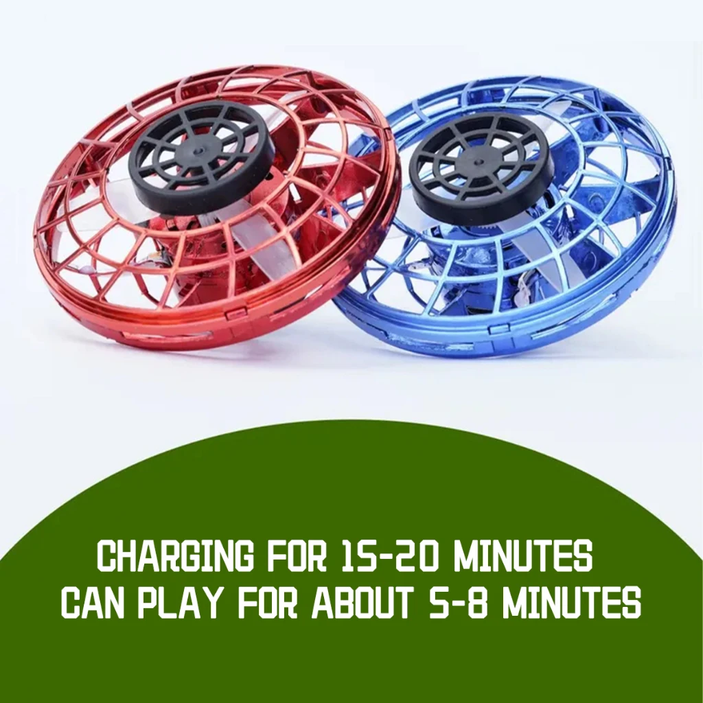 LED Blue Rotating Ball Control Hover, Magical Unidentified Flying Object Flying Ball Toy, Rechargeable Walking Object Type Toy