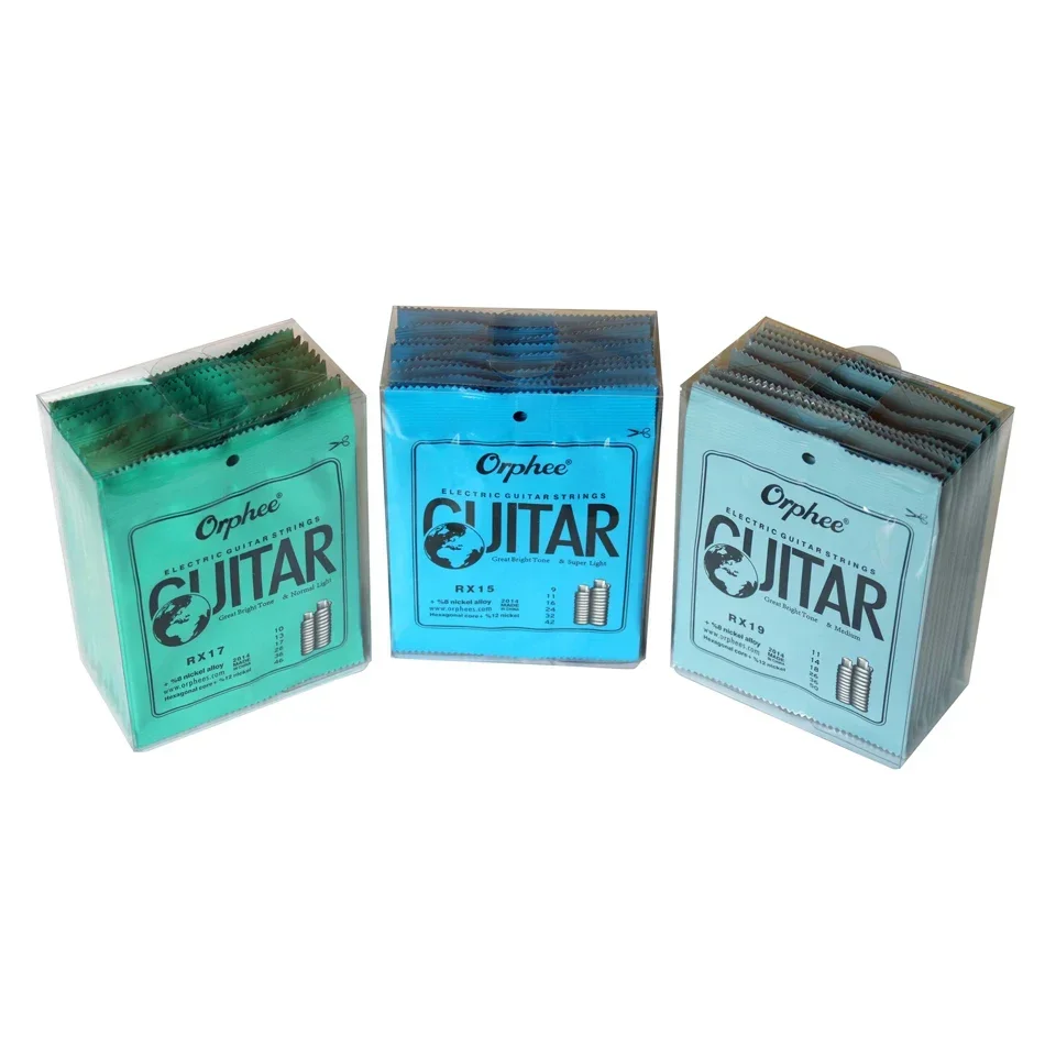 Orphee Juego de cuerdas para guitarra eléctrica de acero de aleación niquelado con núcleo Hexagonal 09-42/10-46/11-50