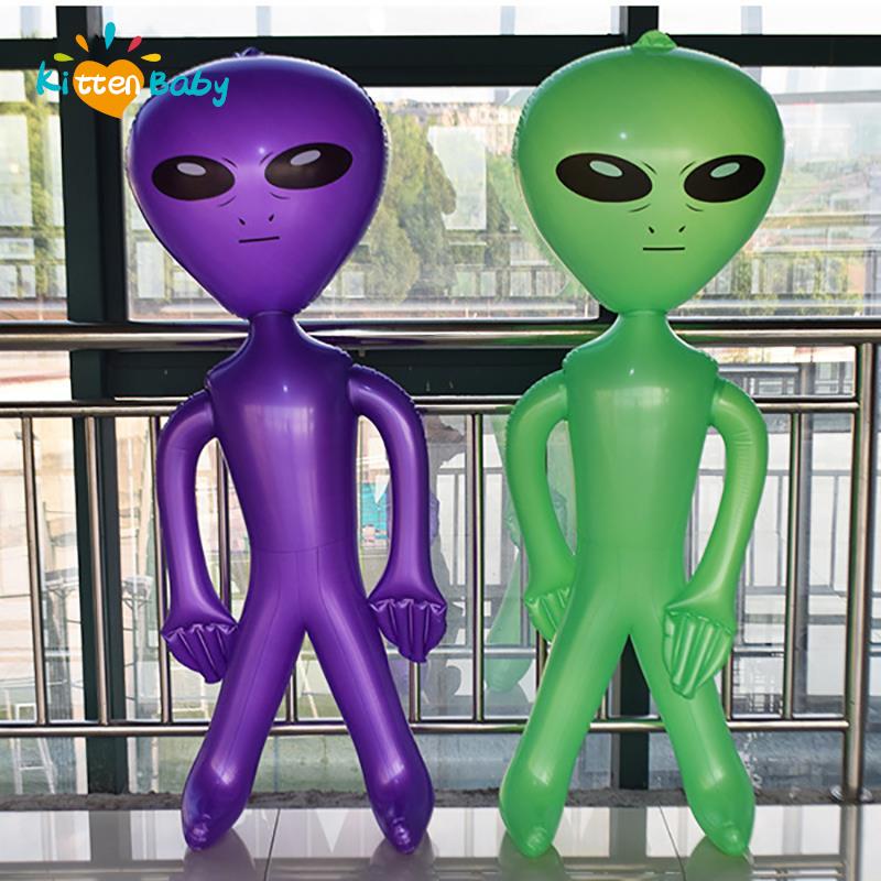 Brinquedos infláveis alienígena infla inflável alienígena inflar brinquedo para decorações de festa aniversário dia das bruxas festa temática alienígena