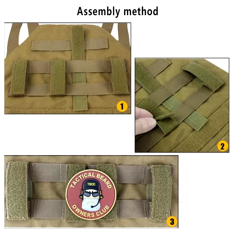 ยุทธวิธี MOLLE อะแดปเตอร์ ID แพทช์แผงเสื้อกั๊กกระเป๋าเป้สะพายหลัง Patch Hook & LOOP Converter แถบริบบิ้นกองทัพทหารเสื้อกั๊กอุปกรณ์เสริม