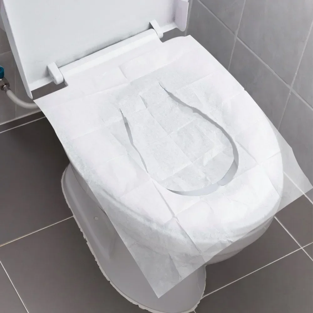 Coperture per acqua solubili impermeabili in carta Tipo Viaggio Campeggio Hotel Accessori per il bagno Sedile WC usa e getta portatile