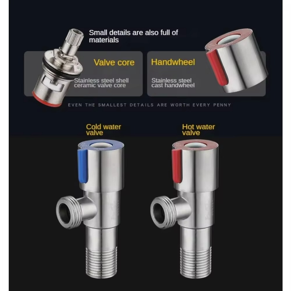 Dreieck Ventil Wc Wasser Stop Ventil Warmwasserbereiter Ventil Edelstahl Für Badezimmer Küchen Balkone Wc Zubehör