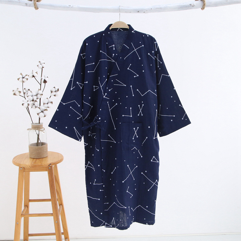 2025 novo masculino 100% algodão gaze algodão robe solto fino yukata japonês quimono pijamas masculino com capuz robe com decote em v pijamas roupão