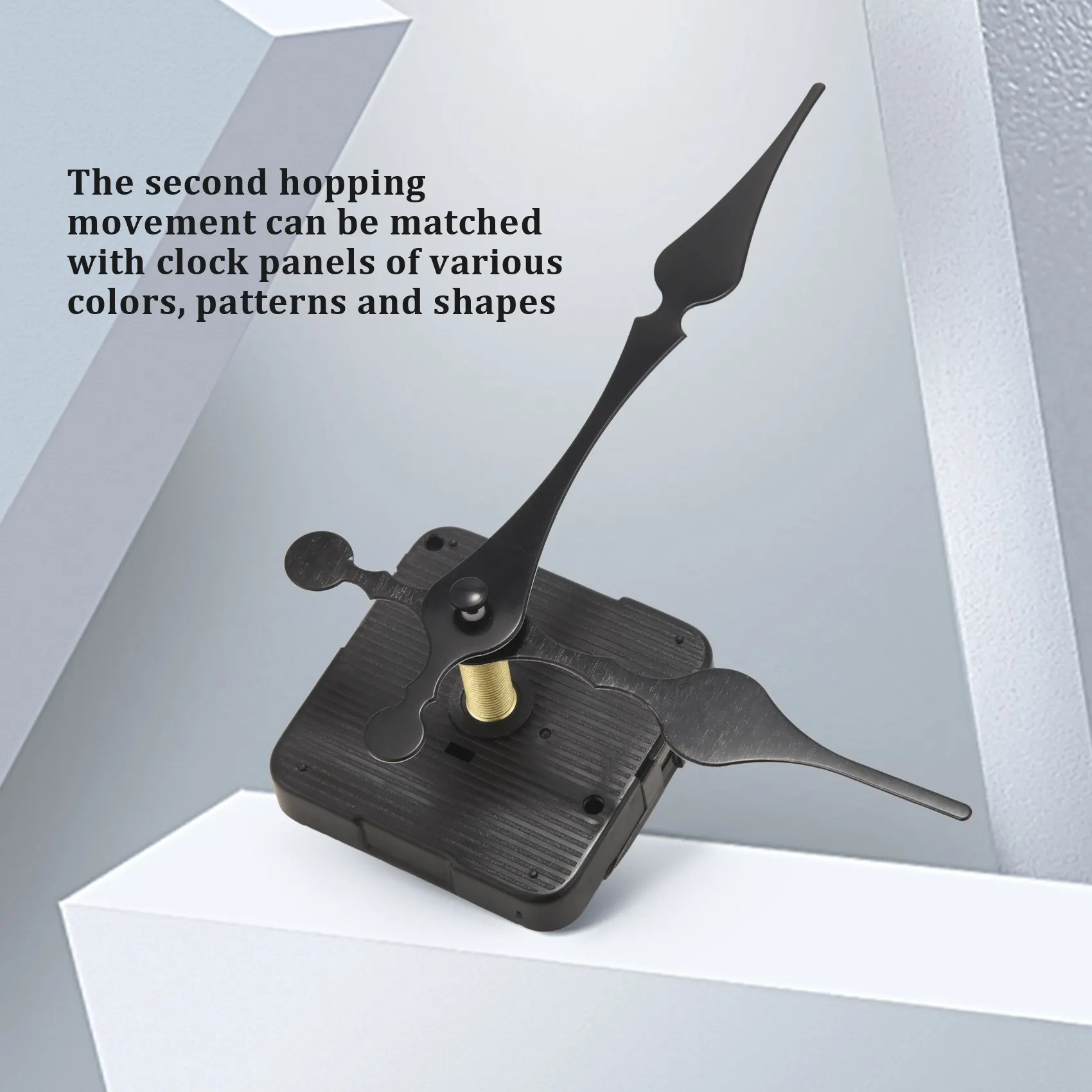 Long Spindle Clock Mechanism Movement, 3/ 5 Inch Maximum Dial Thickness, 1-1/ 10 Inch Total Shaft Length