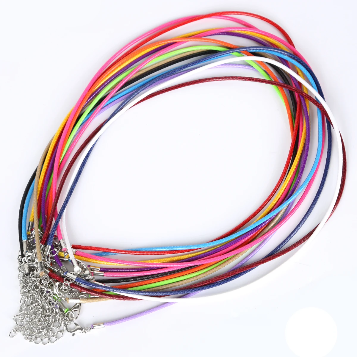 10 pçs/lote correntes de couro falso pulseira gargantilha colar com fecho lagosta diy jóias fazendo descobertas cordão corda 1.5mm