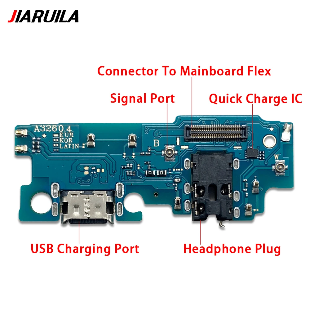 USB-док-коннектор, порт зарядки, гибкий кабель для Samsung A22 A32 A42 4G 5G A225F A226 A325F A336, плата зарядного устройства с микрофонным модулем