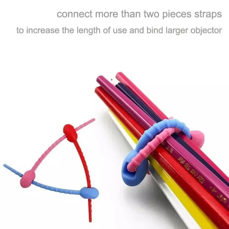 30PCS Silicone Riutilizzabile Cavo Filo Organizzatore Avvolgitore Portaoggetti Borsa Fascette Cavo Borsa Clip Risparmio Alimentare Auricolare Linea Tidy Clip