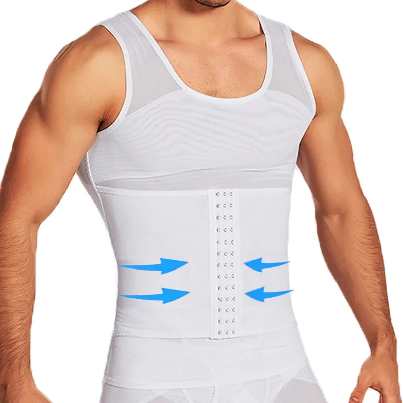 Männer Body Shaper Kompression Weste Bauch Shapewear Bauch Abnehmen Mantel Bauch Trimmer Shaper Korsett Taille Trainer Tops