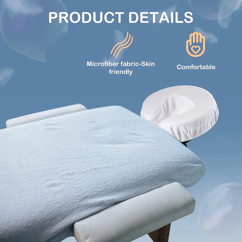 LICE-12Pcs Face CradleสําหรับนวดReusableนวดตารางRestครอบคลุมน้ํามันHeadrest Cradleแผ่น
