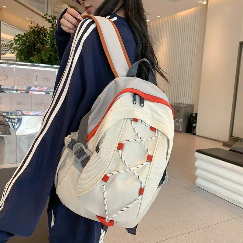 Women's Shoulders Backpack Teen Girls Sports mochilas Campus Students Large Capacity Schoolbag Nylon Waterproof Travel Backpacks