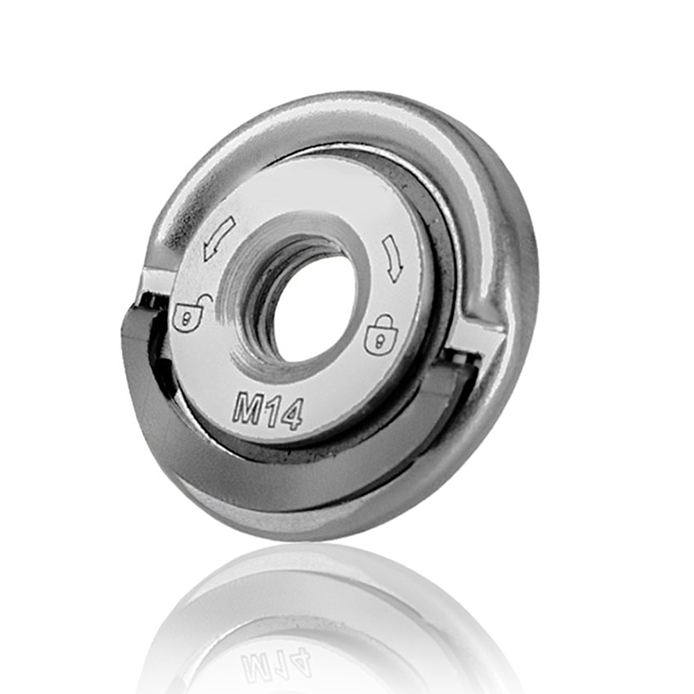 M14 Self-Locking Pressing Plate Grinder Quick Release Flange Nut Power Chuck Tools Universal M14 Thread Angle Grinder