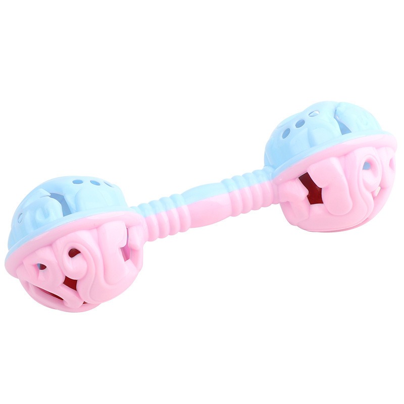 Double-Headed Hand Rattle ของเล่นเด็กเพื่อเอาใจเด็กเล็กของเล่น Rattle ของเล่นเด็ก Hand Holding Bell ของขวัญ