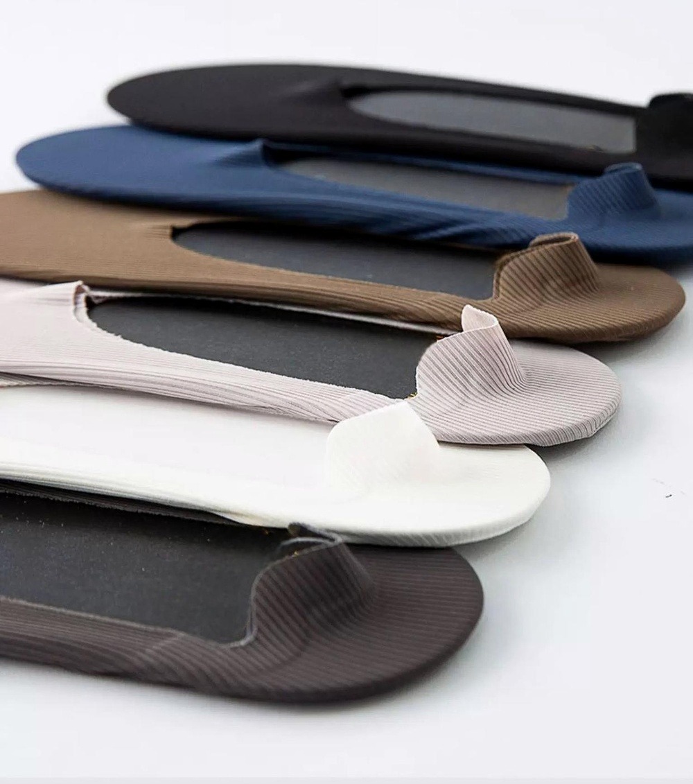 5/10 Paar Sommer-Bootssocken aus dünner Eisseide für Herren, rutschfest und fällt nicht ab, unsichtbare Socken mit flachem Mund