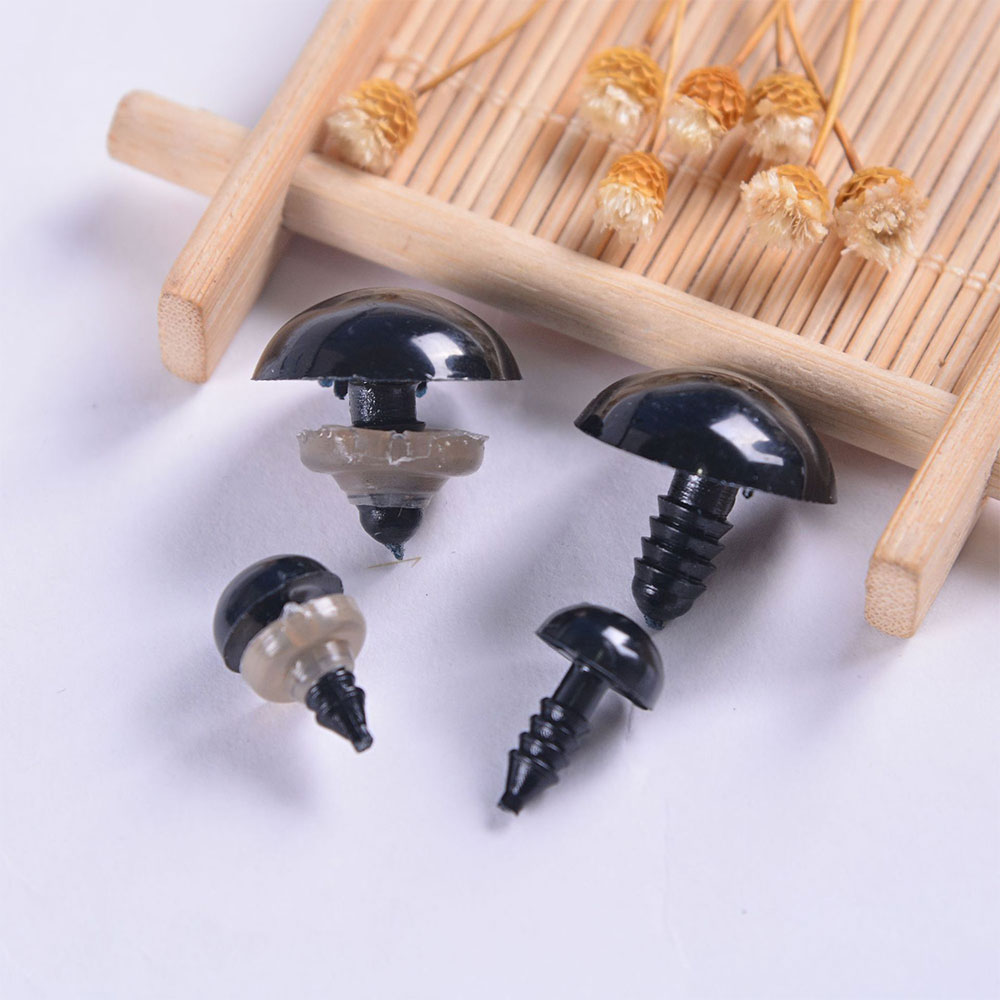 100 stücke 5/8/10/12/14mm Schwarz Kunststoff Sicherheits Augen Für Spielzeug Amigurumi DIY Kit Handwerk Teddybär Spielzeug Auge Puppe Dekoration Zubehör