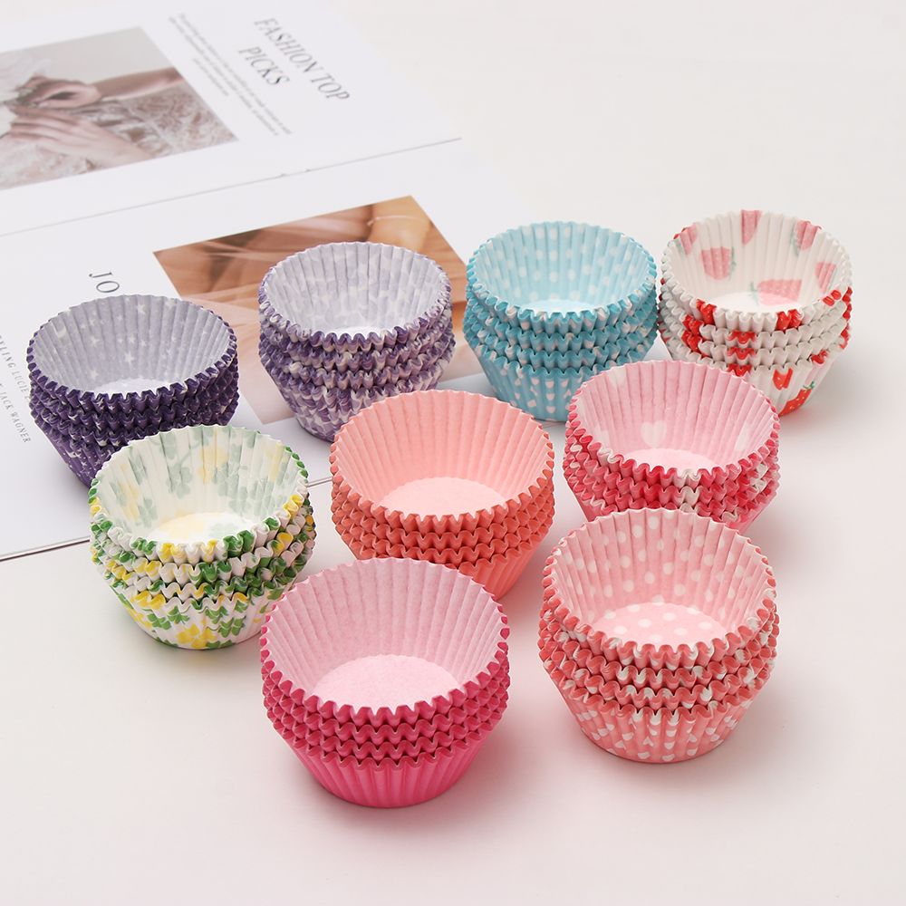 100 шт., Бумажные Формочки для выпечки кексов