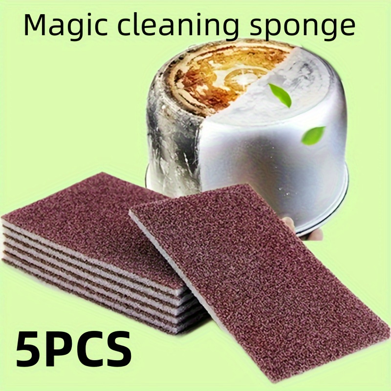 Emery Sponge Magic Wipe, Limpeza para remover a ferrugem, Pan, Descalcificação, Clean Rub, Kitchen Gadget, Acessório do banheiro, Prato, 5pcs