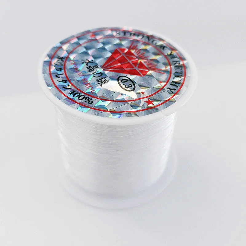 Zxiixz 1Roll Plastic Crystal DIY Beading Fishing Line No Elastic Cord Rope For Jewelry Making Supplies String Thread