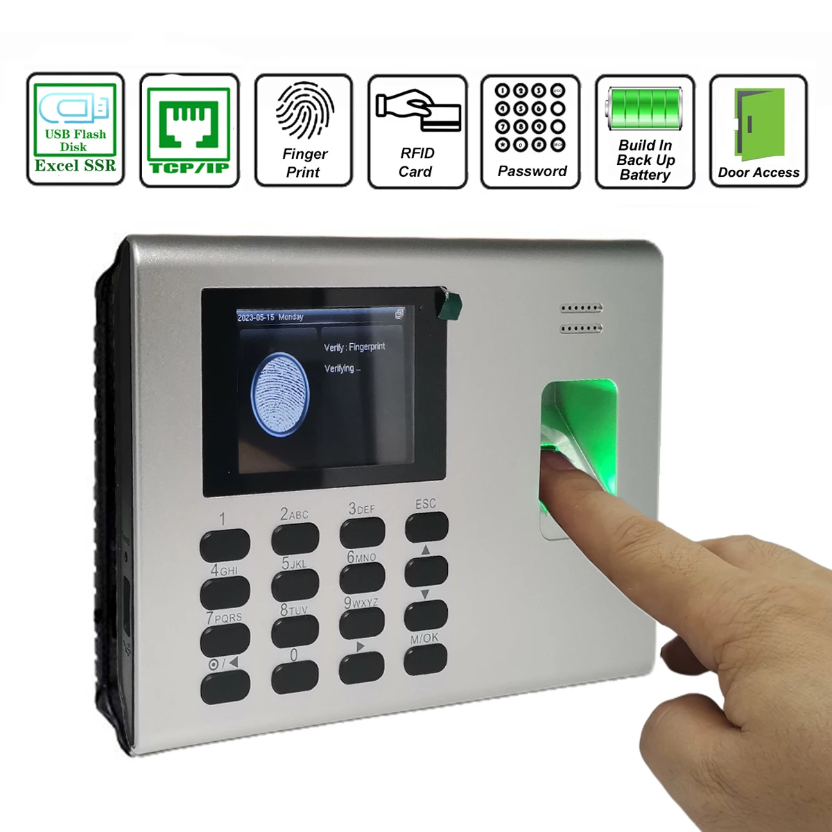ZKTime 5,0 TCP/IP батарея 2000 мАч отпечаток пальца и Rfid карта часы регистратор посещаемость работник биометрическая система посещаемости