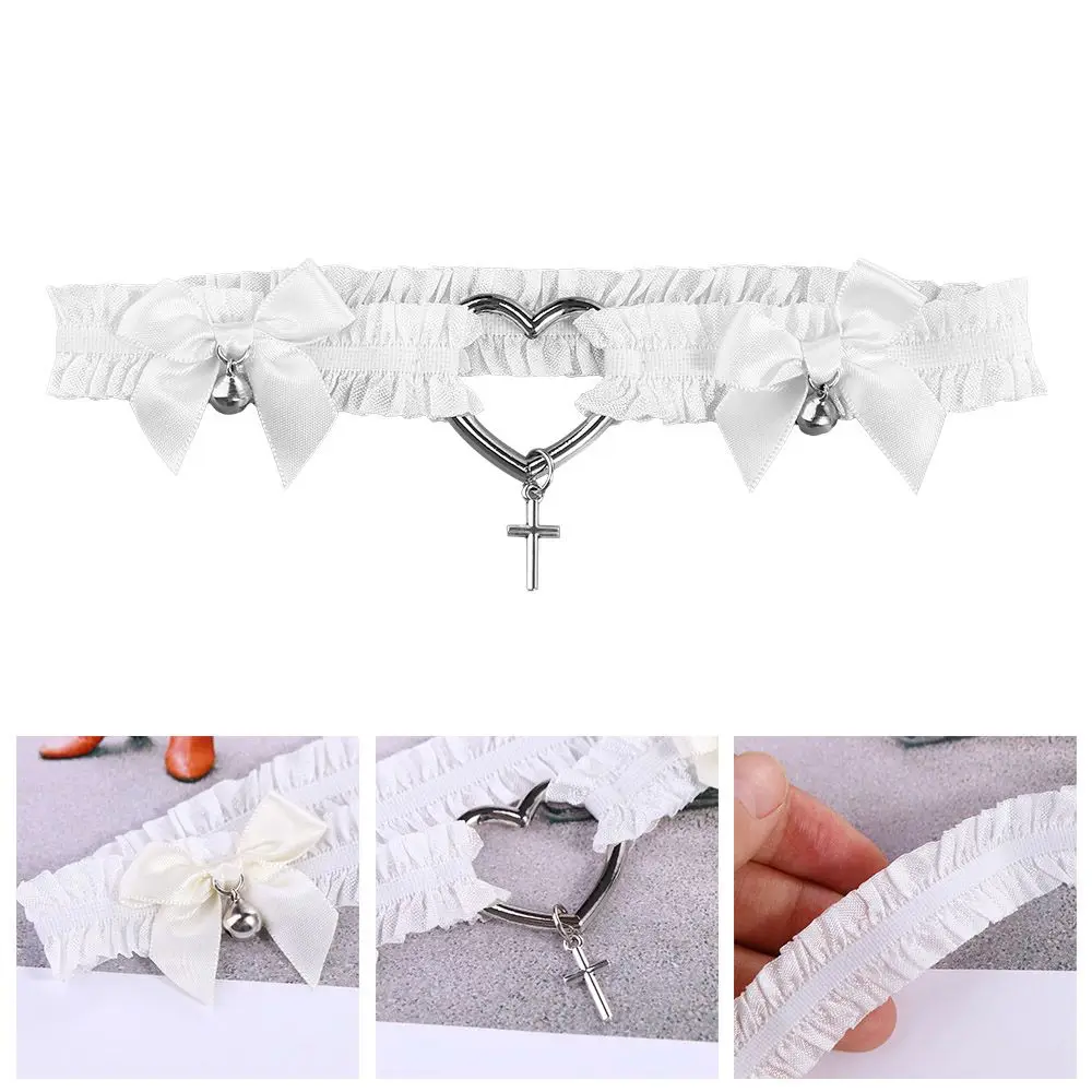 하라주쿠 고스 펑크 JK 섹시 멜빵, 하트 모양 다리 가터, 여성 멜빵, 의류 액세서리 패션
