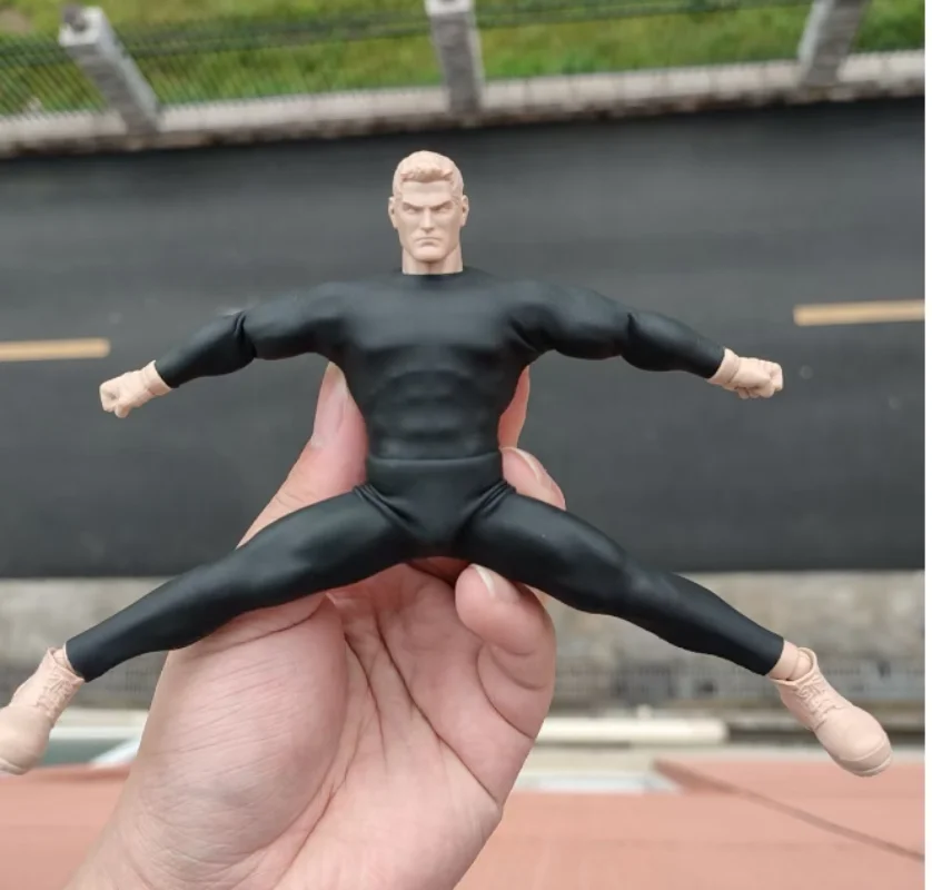 Conjunto de traje ajustado negro a escala 1/12 (top y pantalones) Modelo para GWtoys de 6''