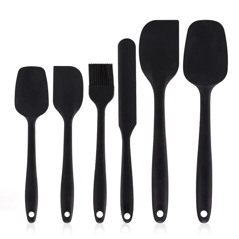 Ensemble de spatules en silicone pour barbecue, 6 pièces, accessoires de cuisine, pour crème, gâteau, F2